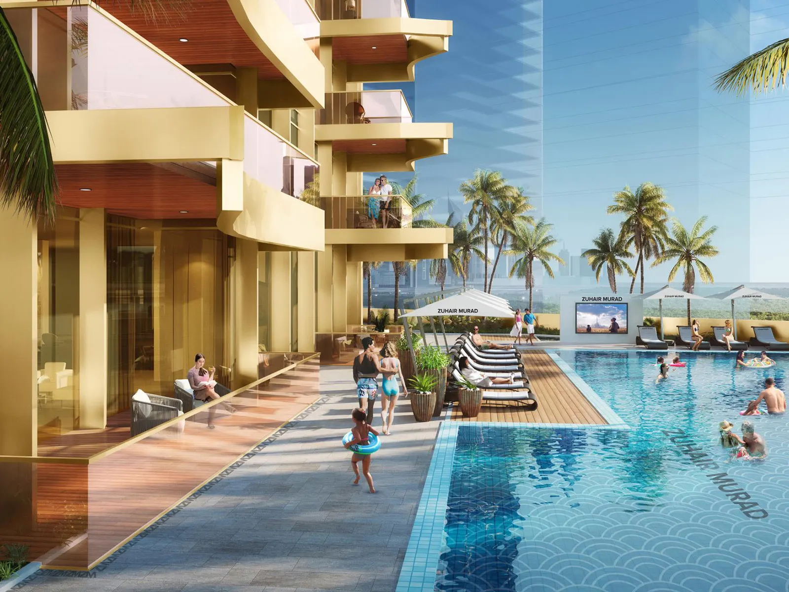 The pool at Elegance Tower