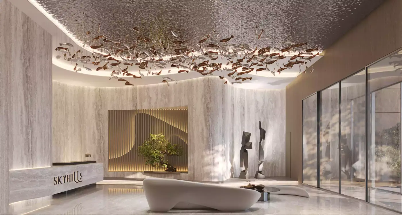 Sky Hills Residences entrance lobby